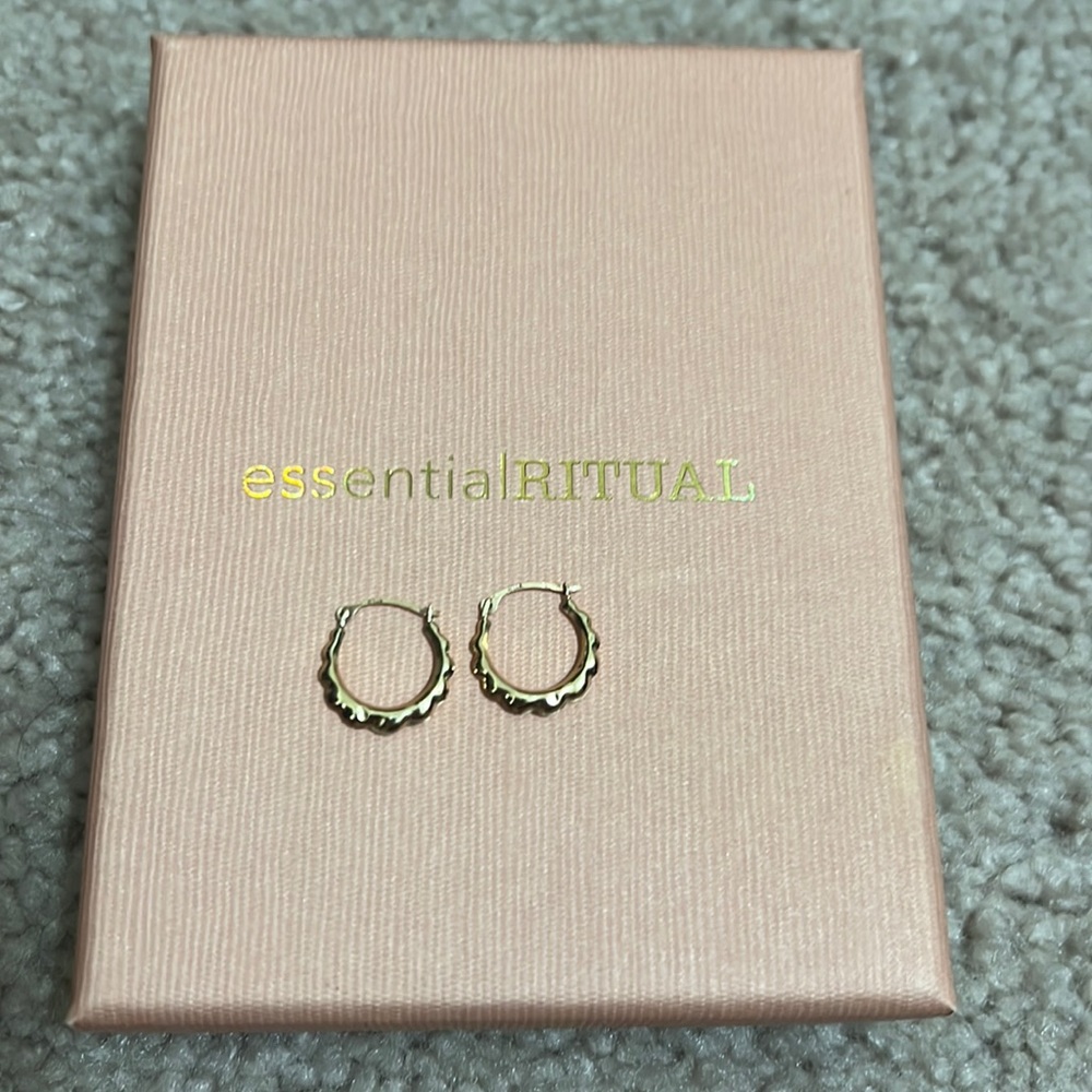 14k gold small hoops